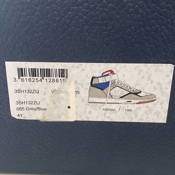 Christian Dior B27 High Top 'Dior Oblique Galaxy - Grey Blue' - Picture 4 of 8